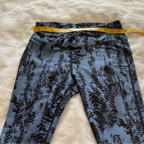 Athletic Womens Medium 10 Periwinkle/Black Leggings - Picture 3 of 11